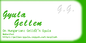 gyula gellen business card